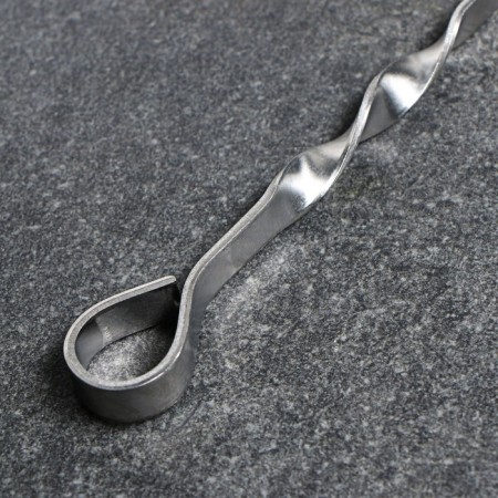 Stainless steel poker, handle - ring, width - 12 mm, 60 cm-3