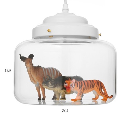 Suspension Bayerlux "Clos" LED 9W 3000k white 24x24x17-117 cm-4