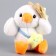Soft toy "Dipet in a hat" on a key fob, 11 cm, white color