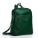 Women's backpack made of artificial leather with lightning, 3 pockets, green color