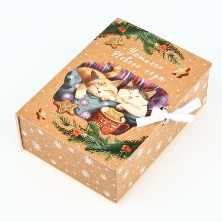 Folding New Year's box “Cozy New Year”, 21 x 15 x 7 cm, New Year-1