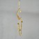 Wind Music Metal "Crescent and Angels" 3 bells 2.5x20x67 cm