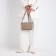Bag Medvedkovo on a magnet, a long belt, beige color