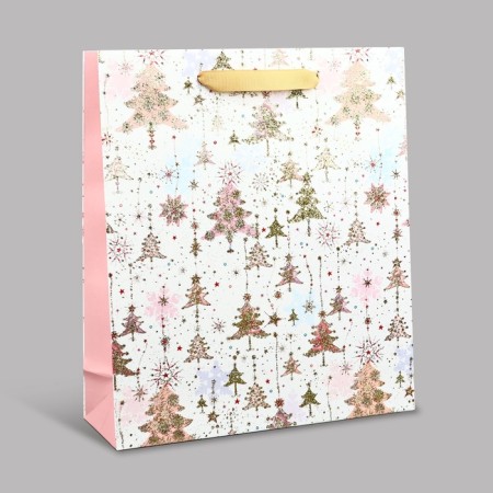 Package New Year's laminated "Christmas trees", m 30 x 26 x 9 cm, new year