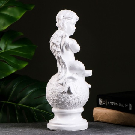 Figure "Angel on a ball with a harp" 32x13 cm-1