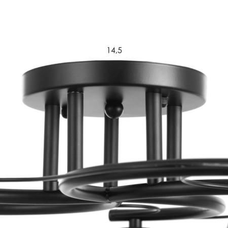 Chandelier "Edott" 5he27 40w Black 53x53x25 cm Bayerlux-4