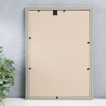 Photo frame plastic "reed" 21x30 cm, white krakelyur-2
