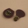 Bag Cauline, sewing, 6 × 4 cm, dark brown/bronze color