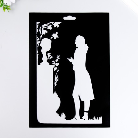 Plastic stencil "Poet" 20x29cm
