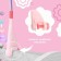 Mobile musical "Magic dreams", sound, light, pink color