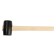 Kiyanka scrap, wooden handle, black rubber, 45 mm, 200 g