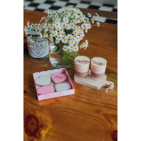 Cookie box, confectionery packaging with PVC lid, Happy Time, 15 x 15 x 3 cm-3
