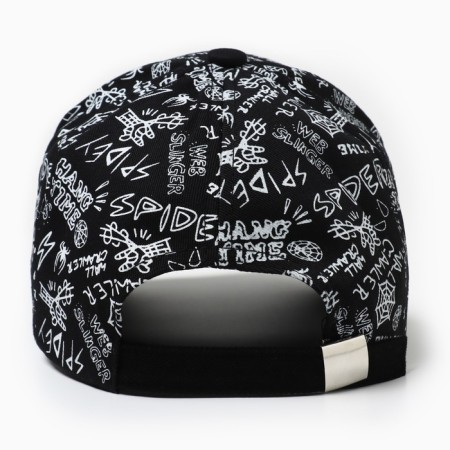 Menku cap with inscriptions, black color, rr 58-2