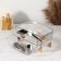Organizer 2-level with 2 box 28.5*18.5*14.5cm transparent/gold to/corner nakl QF