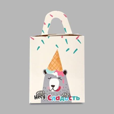 Capcake box, confectionery packaging, 1 cell “I Carry Sweetness”, 9 x 9 x 11 cm-2