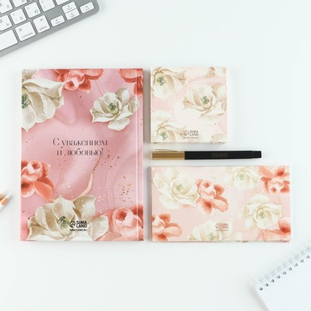 Gift set "Educator": A5 diary, 80 sheets, planing, pen, paper block-14