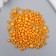 Beads for creativity plastic "Round. Orange" d = 3-8 mm, set 10 grams