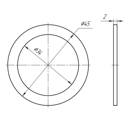 Laying flat "Ani Plast" M022, 1 1/2 "-2