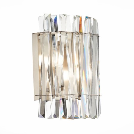 Sconces st. SL1170.101.02. Fabio. 2x40 watts, E14, 25x30 cm, Nickel color-3