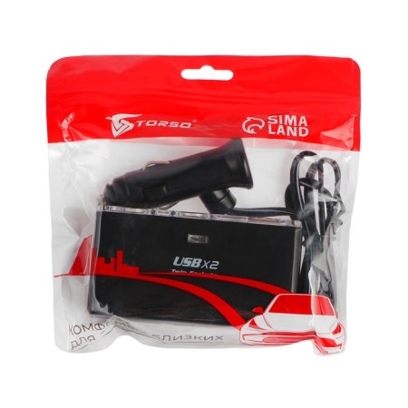 Torso cigarette lighter, 2 nests, 2 USB, 12/24 V, wire 65 cm-2
