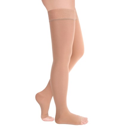 Stockings compression ID-310 LUMMA IDEALISTA, size XL (V), Grade 2, Long, Caramel color, open toe-2