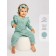 Children's overalls with ruffles fashion, height 56 ​​cm, green color