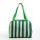 Cosmetic bag with lightning, white/green color