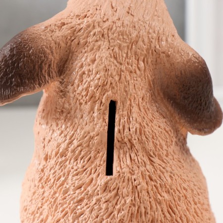 Piggy bank "Rabbit No. 4 Siamese color" height 17.5 cm, width 11.5 cm, length 11.5 cm-5