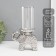 Ceramics candlestick, glass for 1 candle "Elephant" d = 8 cm silver 16x10x27 cm