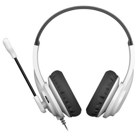 Headphones with A4Tech HS-10 microphone Black/white 2m overhead heads (HS-10/3.5mm plug/BLAC 10046-2