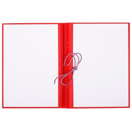 Folder "Graduation Qualification work for the degree of bachelor" boumvinyl, scallops/suture, without paper, red color (capacity up to 300 sheets)-1