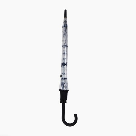Umbrella - a semiautomatic “pattern” cane, 8 spokes, r = 54 cm, the color is transparent/blue-8