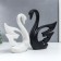 Souvenir Ceramics "Swans White and Black" set 2 pcs 21x18 24x21 cm