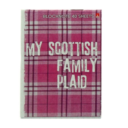 Notepad A7, 40 sheets in a cage on a cloth "Scottish", mix-1