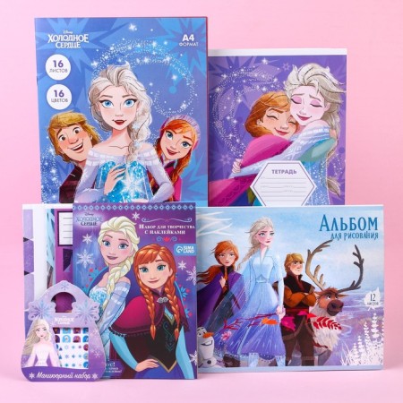 Gift set of first grader, 12 items, cold heart-1
