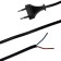 A network cord with a fork, 1.5 m, SHVVP 2 x 0.5 mm2, black