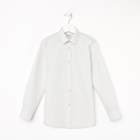 School shirt for a boy, gray color, height 122 cm-2