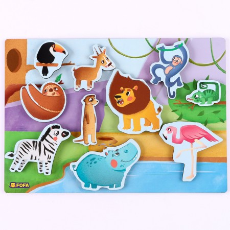 The training board with Velcro "Where is the house. Africa"