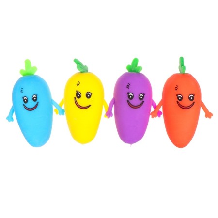 Antistress toy - carrot grove, with paste, set 4 pcs, color mix