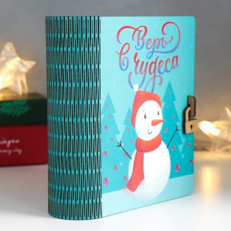 New Year's Building box "Snowman" 14x12x5 cm-1