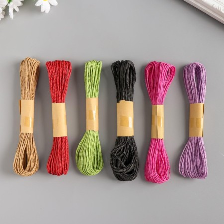 Braid decorative paper "Bright" winding 10 meters set 12 pcs mix 21x14x2 cm-1
