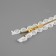 Metal zipper, No. 3, non -proceeding, automatic lock, 60 cm, white/gold color