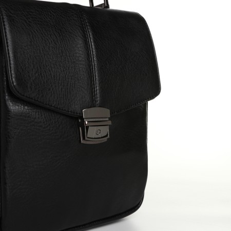 Male bag, guran tomp, artificial leather, black color-2