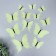 Magnet Plastic "Butterfly Double Wings - Shine" Light green set 12 pcs