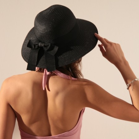 Women's hat Minaku "Summer Joy", size 56-58, black color-1