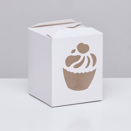 Box under the cake, white, 9 x 9 x 11 cm