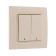 Tot Elegant switch, 10 a, 2 cl., With backlight, hidden, beige