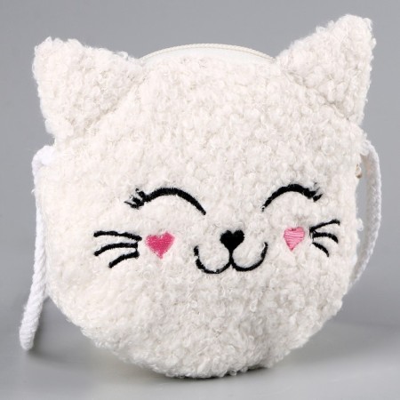 Children's soft bag "kitten", 15*13 cm, white color-2