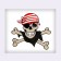 Carnival set: striped bandana, white dog mask, thermonacleka