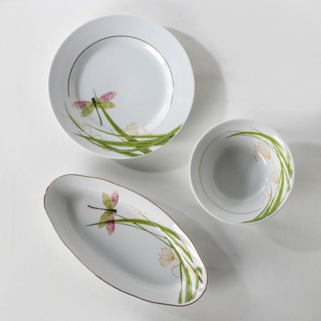 Service table porcelain "Dragonfly", 37 items, 2 types of plates-4